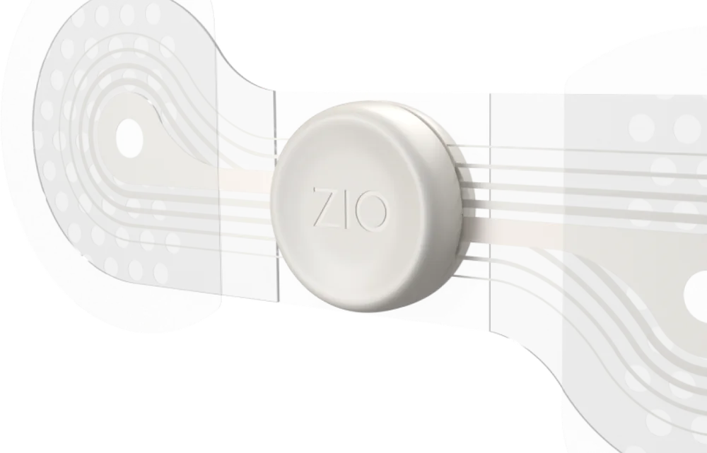 iRhythm Zio monitor - Manufacturer product imagery; shown for product identification.