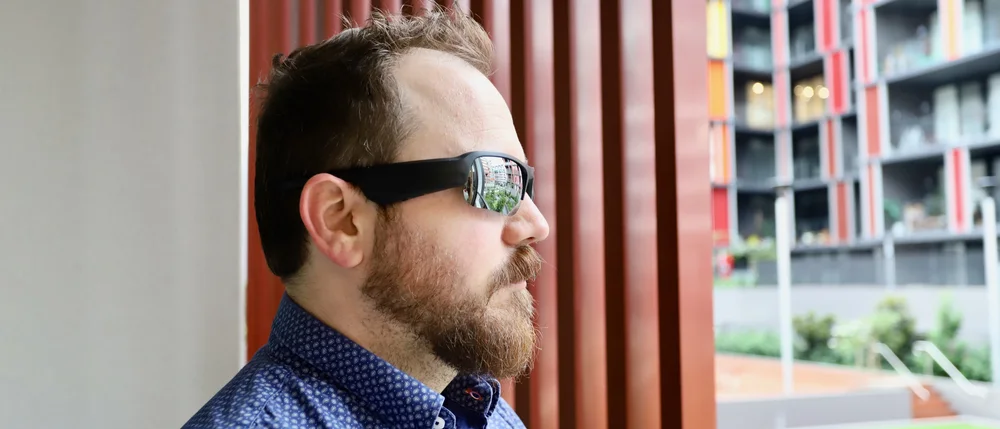 Bose Frames Tempo - Original physical-device photograph of Bose Frames Tempo. SmartWearGuide has not hands-on tested this model. Photo/source credit: TechRadar / Future.