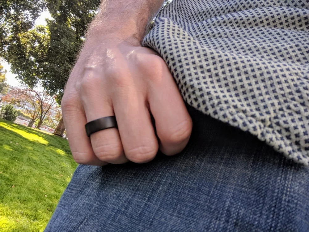 Motiv Ring - Original physical-device photograph of Motiv Ring. SmartWearGuide has not hands-on tested this model. Photo/source credit: Android Central / Future.
