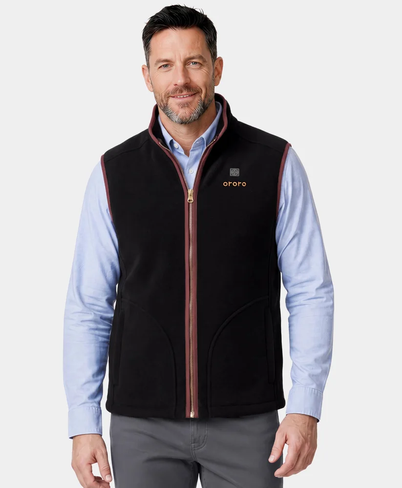 ORORO Ascot heated wool vest - Manufacturer photograph of ORORO Ascot heated wool vest.